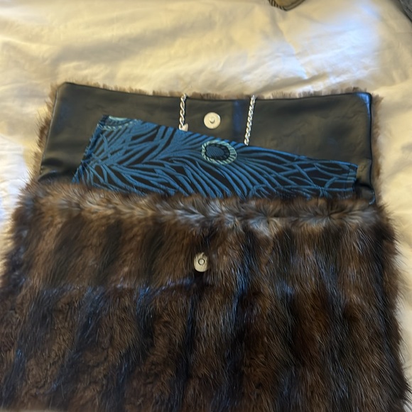Mink Purse! Clutch or shoulder bag! Beautiful! - Picture 6 of 7